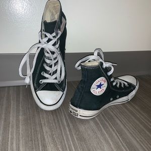 Black high top converse